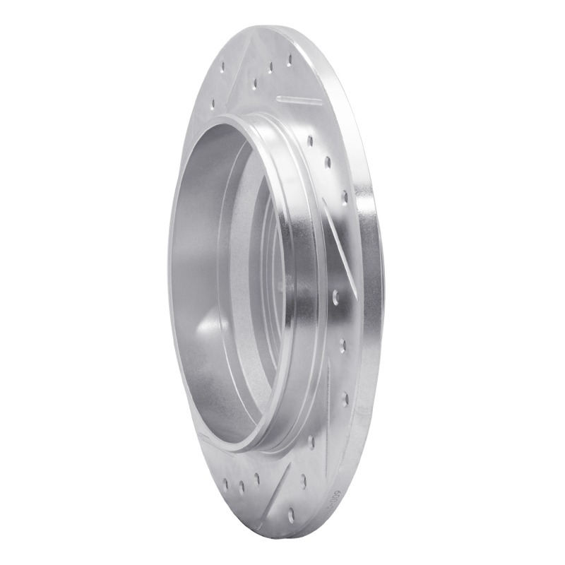 Volvo V70 Brake Rotor (1) - Rear Right - R1 Concepts - Drilled & Slotted - Silver - `99-`00